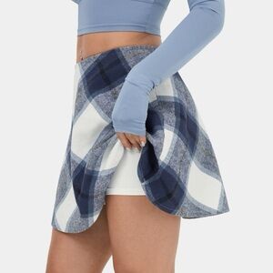 Plaid Blue and White Women's Shorts